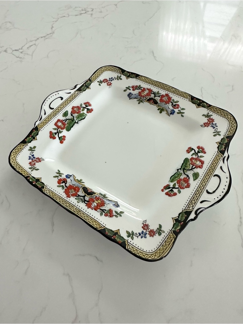 Delphine China Handled Serving Dish